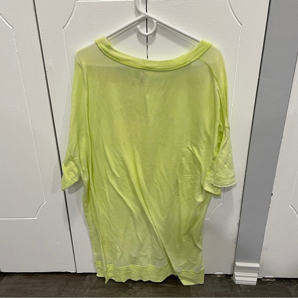 Free People Neon Yellow Cozy Cool Lounge T-Shirt - Picture 3 of 12